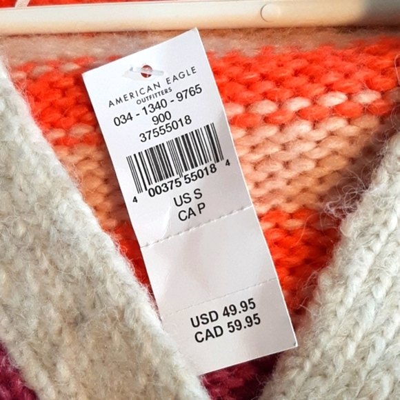 NWT American Eagle Outfitters Multicolor Striped Cardigan - Picture 7 of 8